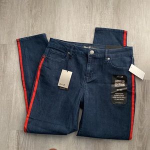 Seven 7 ankle skinny Jean with side red stripes